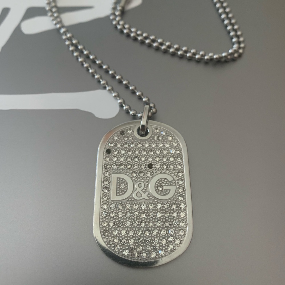 Authentic D&G Dolce and Gabbana Dog Tag Necklace